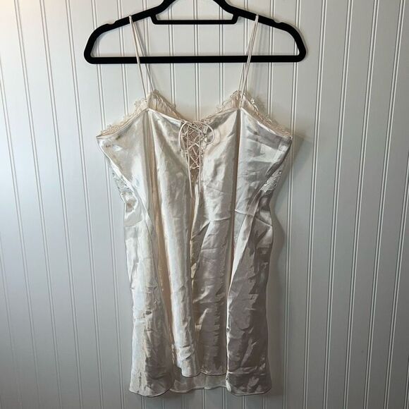 Dentelle Lace Slip Nightie Women’s Size XL Soft Pink Corset Front And Back - Picture 5 of 7